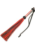 Tease & Please Silicone Flogger - Black/Red