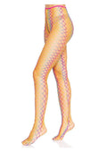 Ombré Rainbow Woven Net Tights -OS