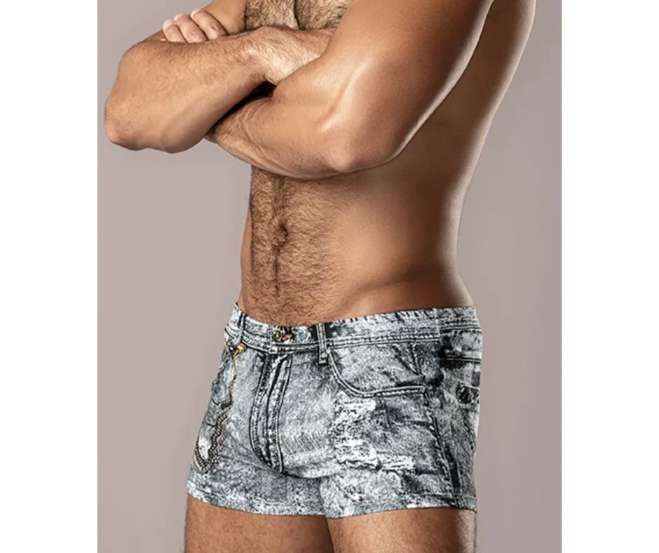 Male Power: Dirty Denim Short