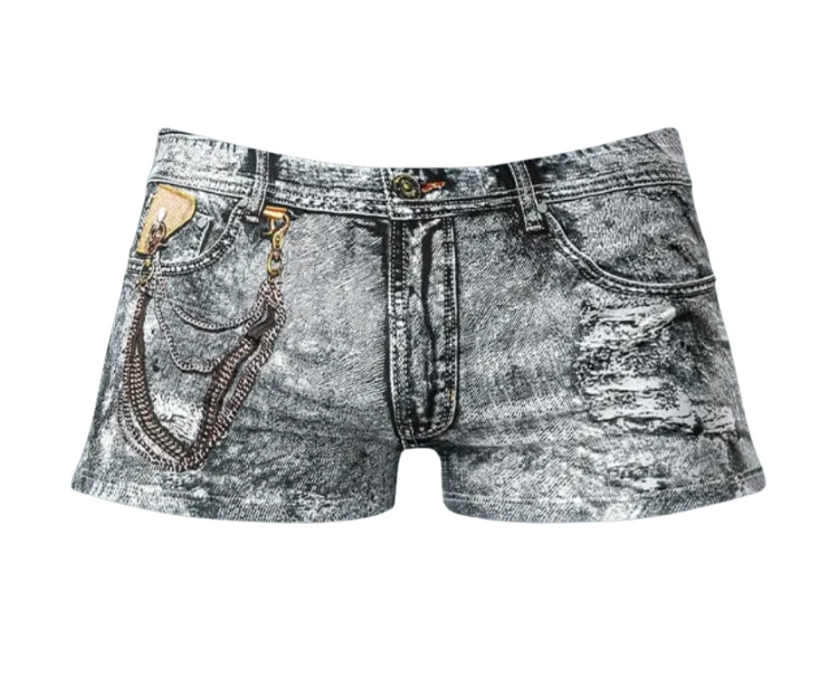 Male Power: Dirty Denim Short